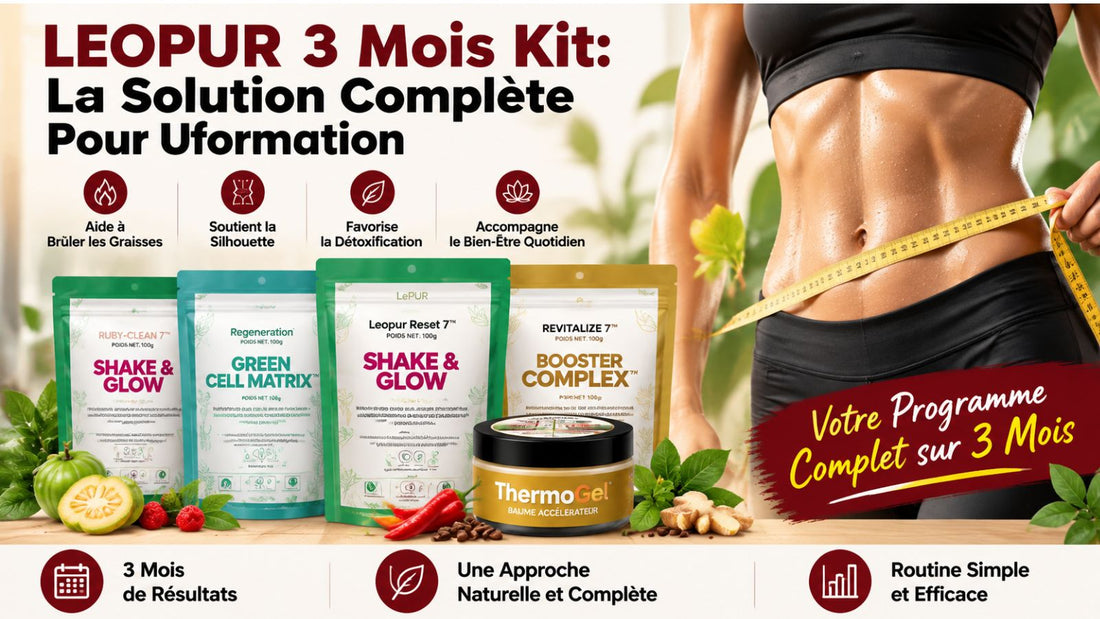 LEOPUR 3 Mois Kit avec une routine bien-être et beauté quotidienne