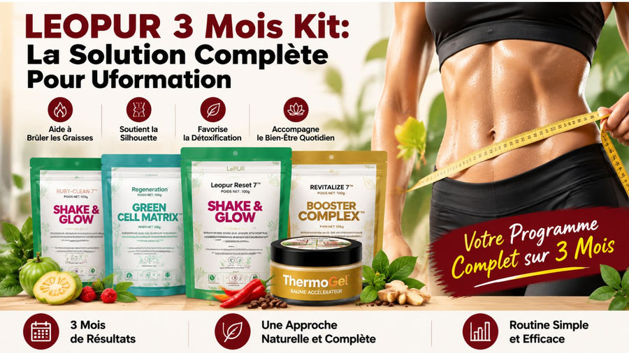 LEOPUR 3 Mois Kit avec une routine bien-être et beauté quotidienne